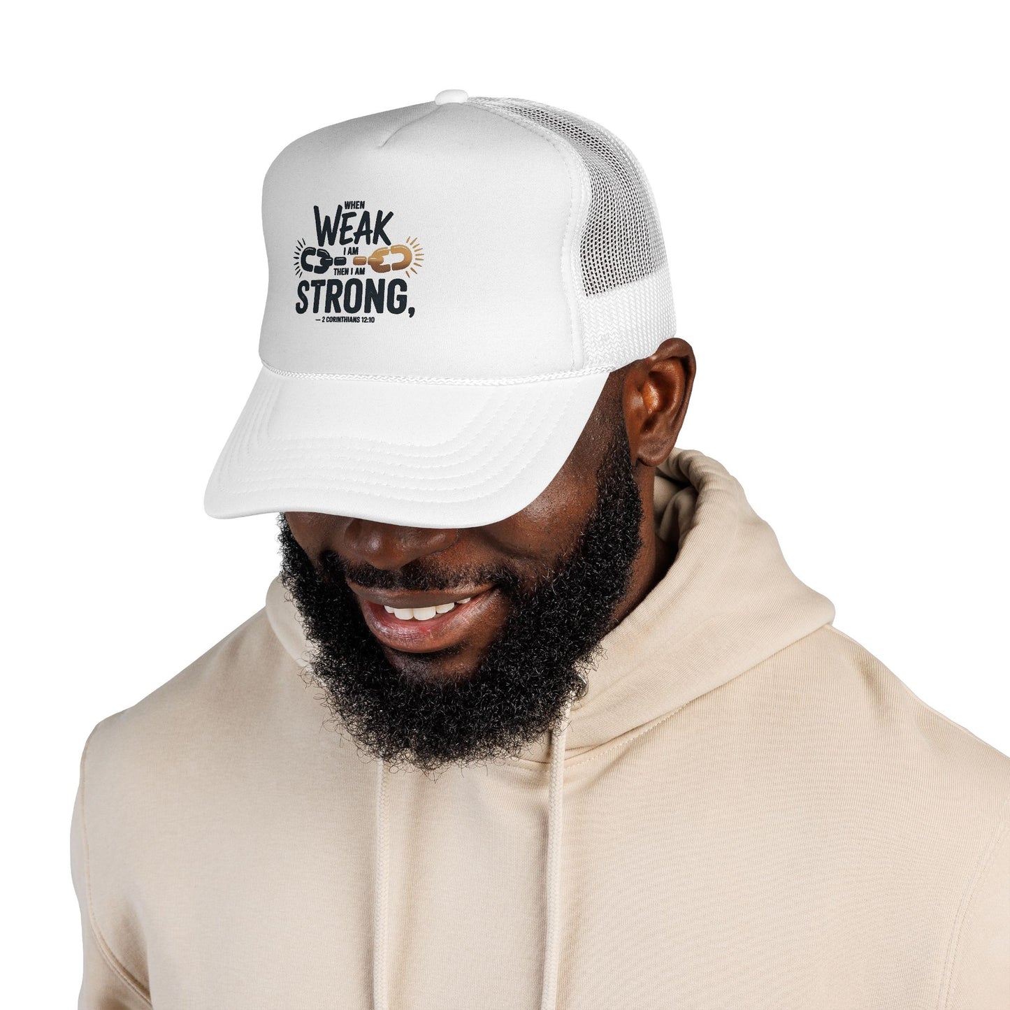 Empowering Trucker Cap - 'From Weak to Strong' Statement Hat