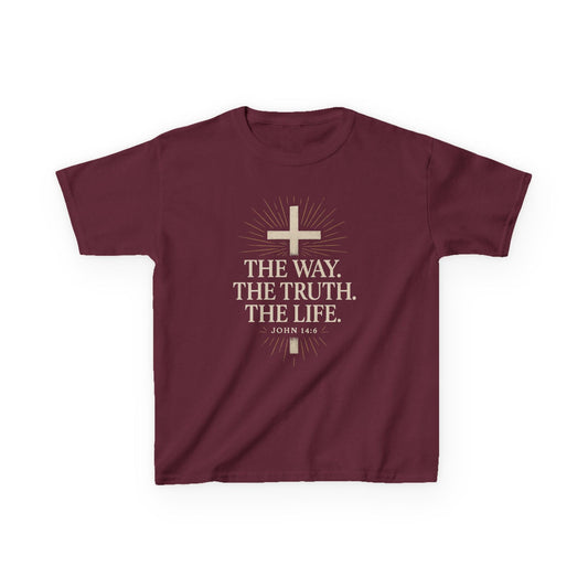 Kids Christian Faith Tee - "The Way, The Truth, The Life" - Peak Inspiration