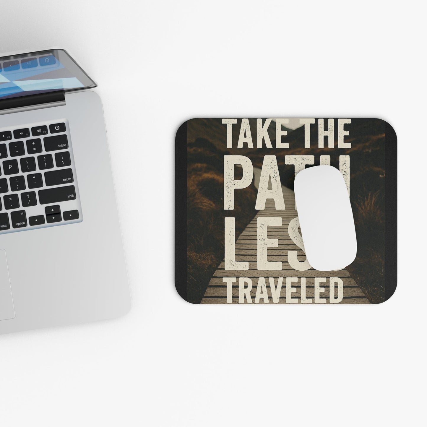 Mouse Pad - "Take the Path Less Traveled" - Peak Inspiration