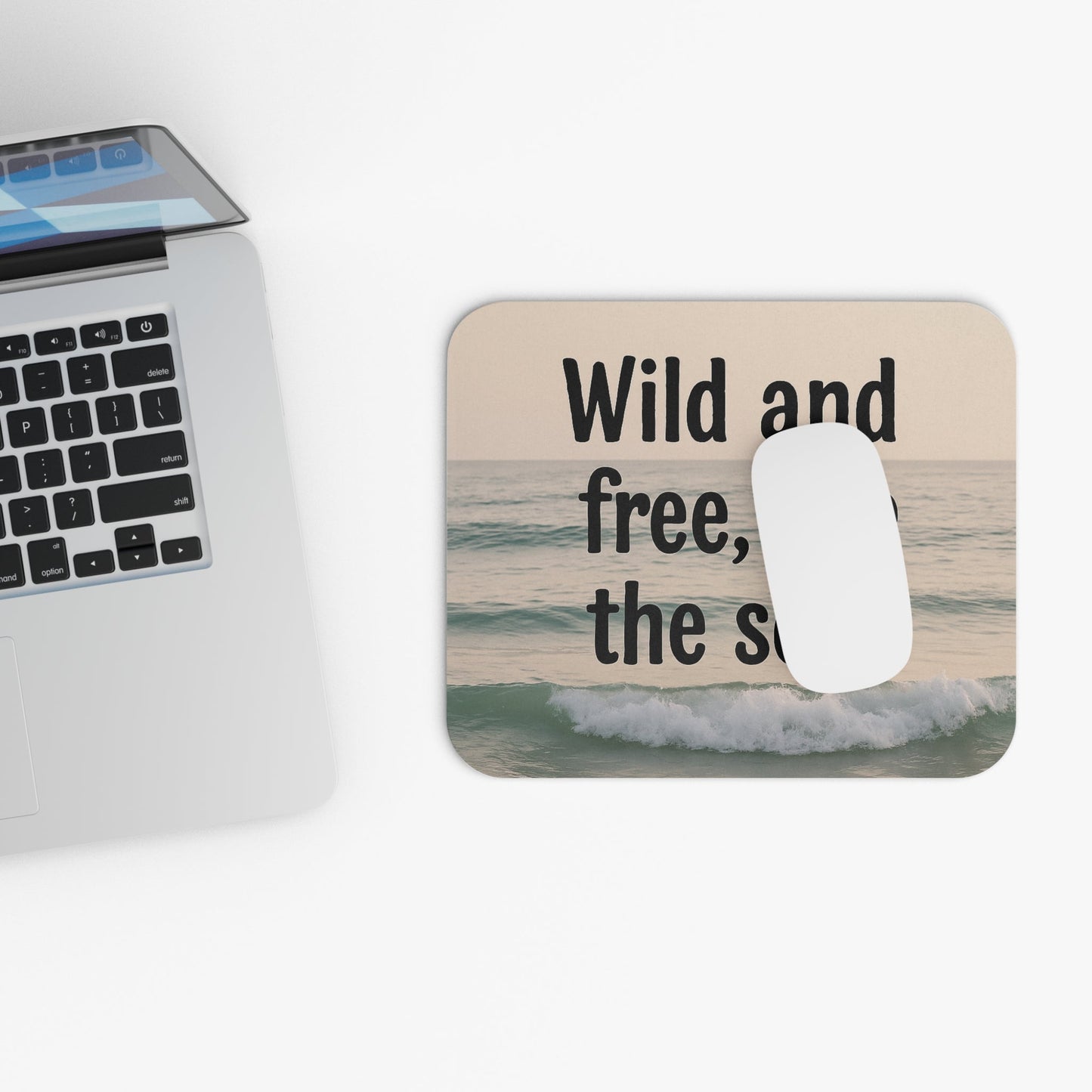 Ocean - Inspired Wild and Free Mouse Pad - Peak Inspiration