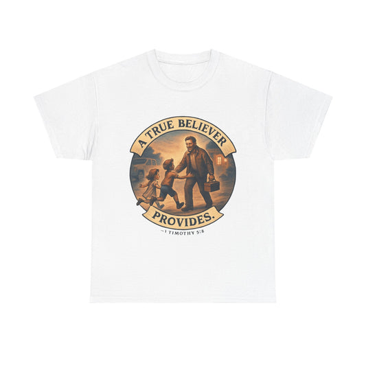 1 Timothy 5:8 "True Believers Provide" T-Shirt - Peak Inspiration