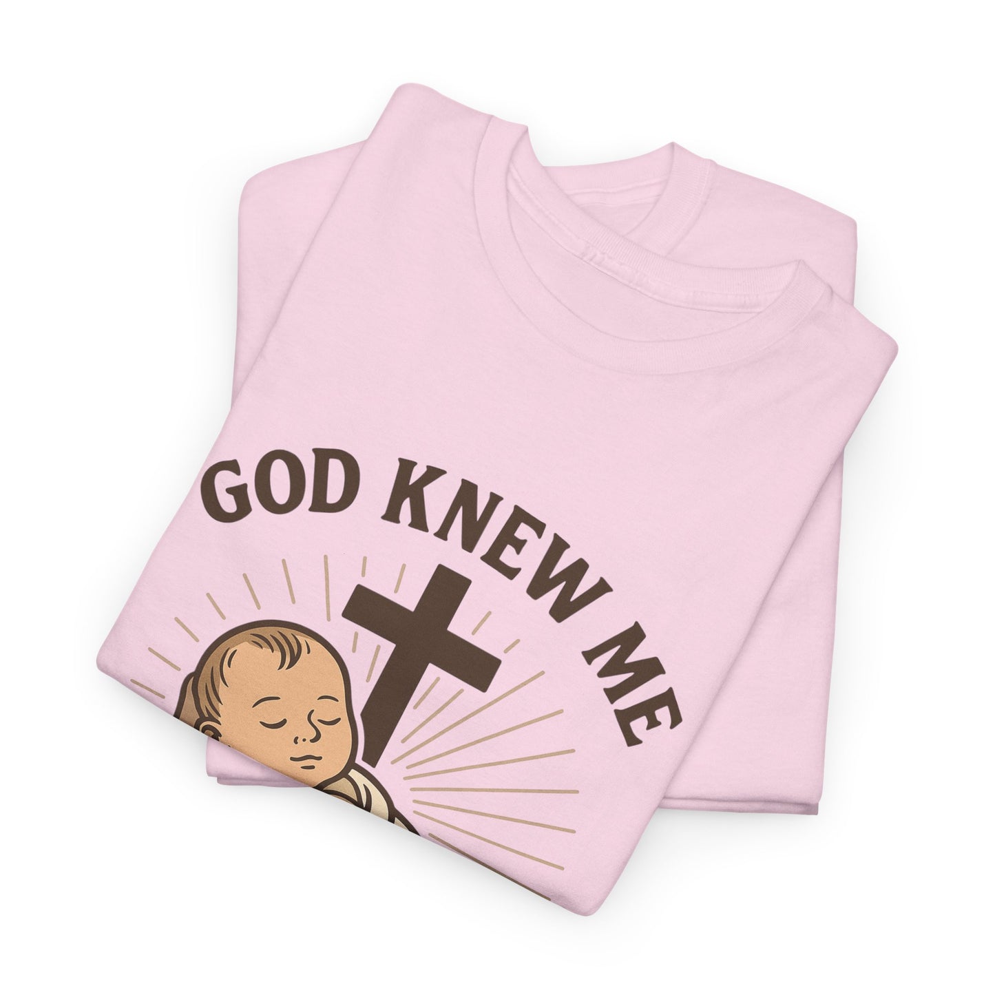 God Knew Me Unisex Heavy Cotton Tee Psalm 139:16