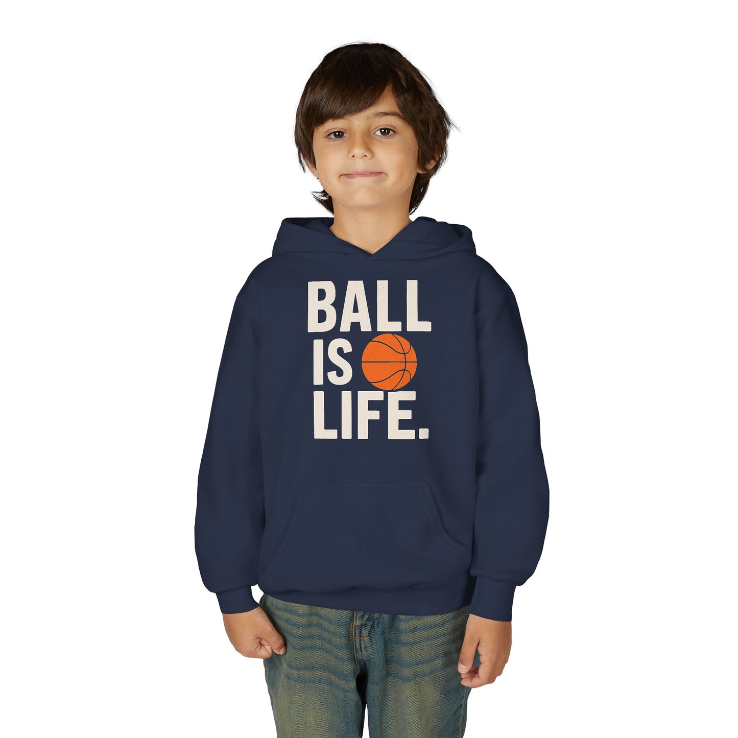 Basketball Youth Hoodie - "Ball Is Life"