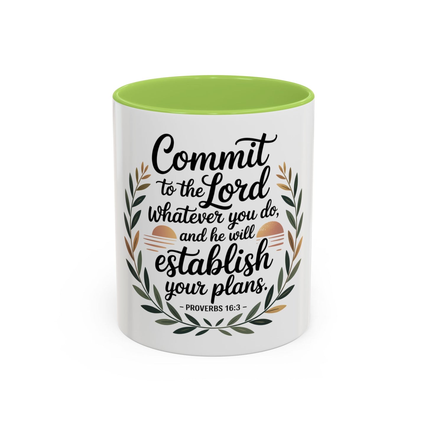 Inspirational Coffee Mug - 'Commit to the Lord' - 11 & 15 oz