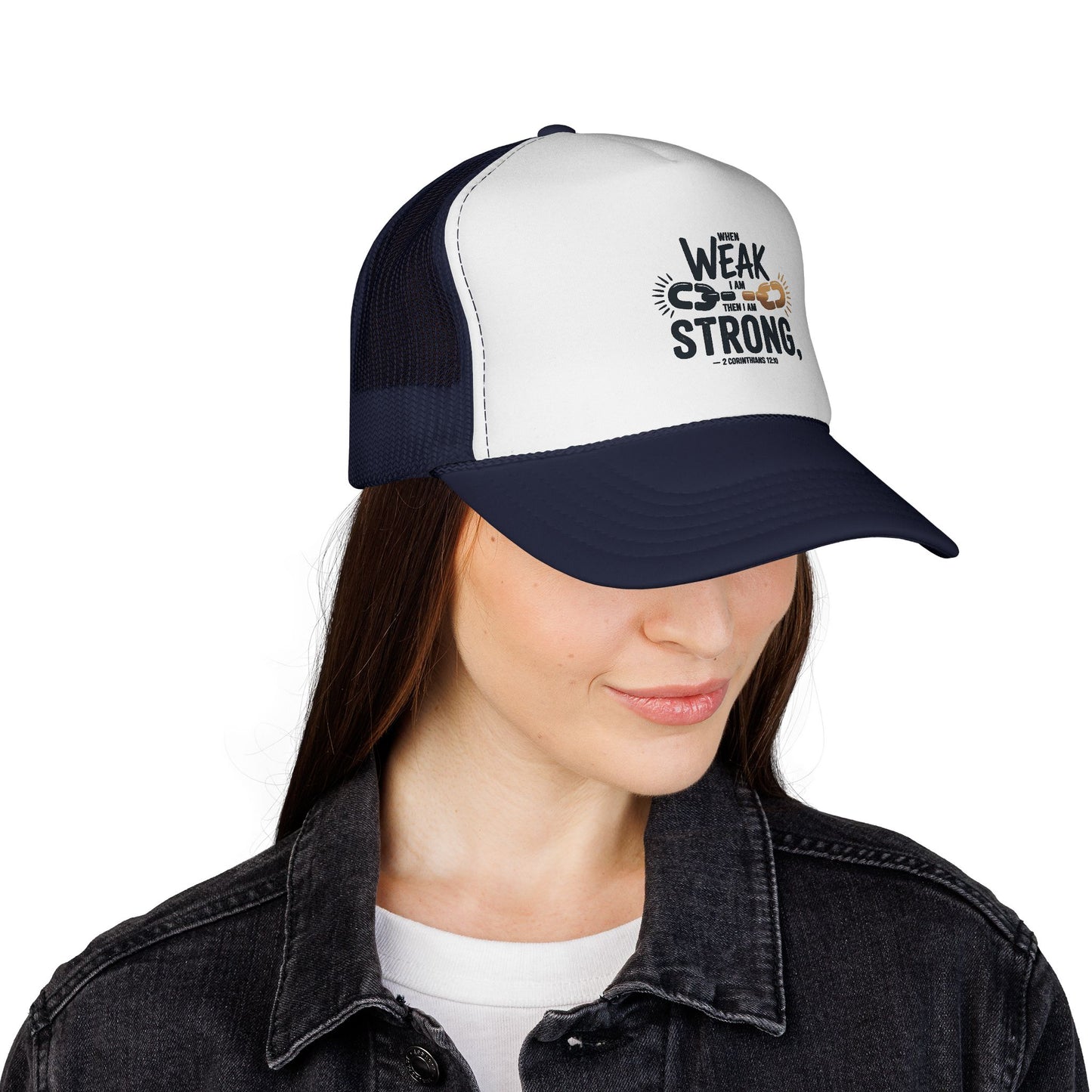Empowering Trucker Cap - 'From Weak to Strong' Statement Hat