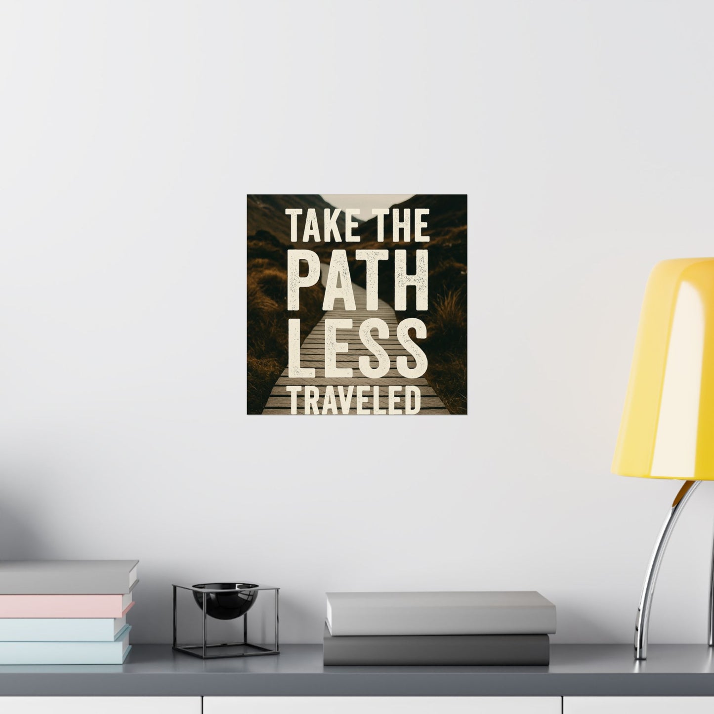 Adventure-Inspiring Matte Vertical Posters - 'Take the Path Less Traveled'