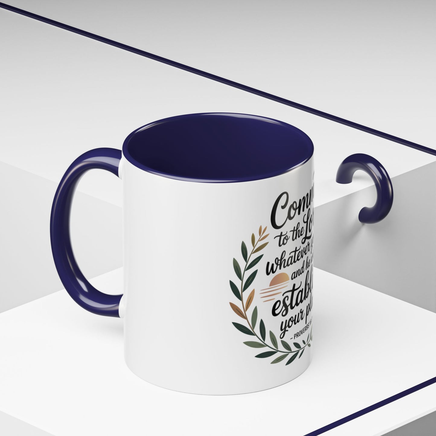 Inspirational Coffee Mug - 'Commit to the Lord' - 11 & 15 oz