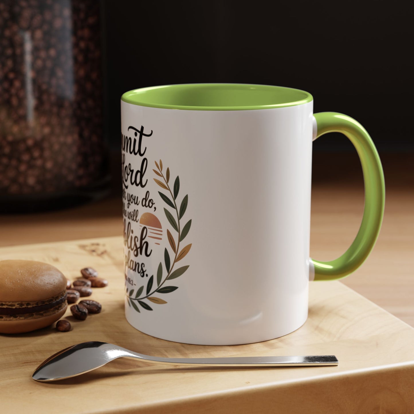 Inspirational Coffee Mug - 'Commit to the Lord' - 11 & 15 oz