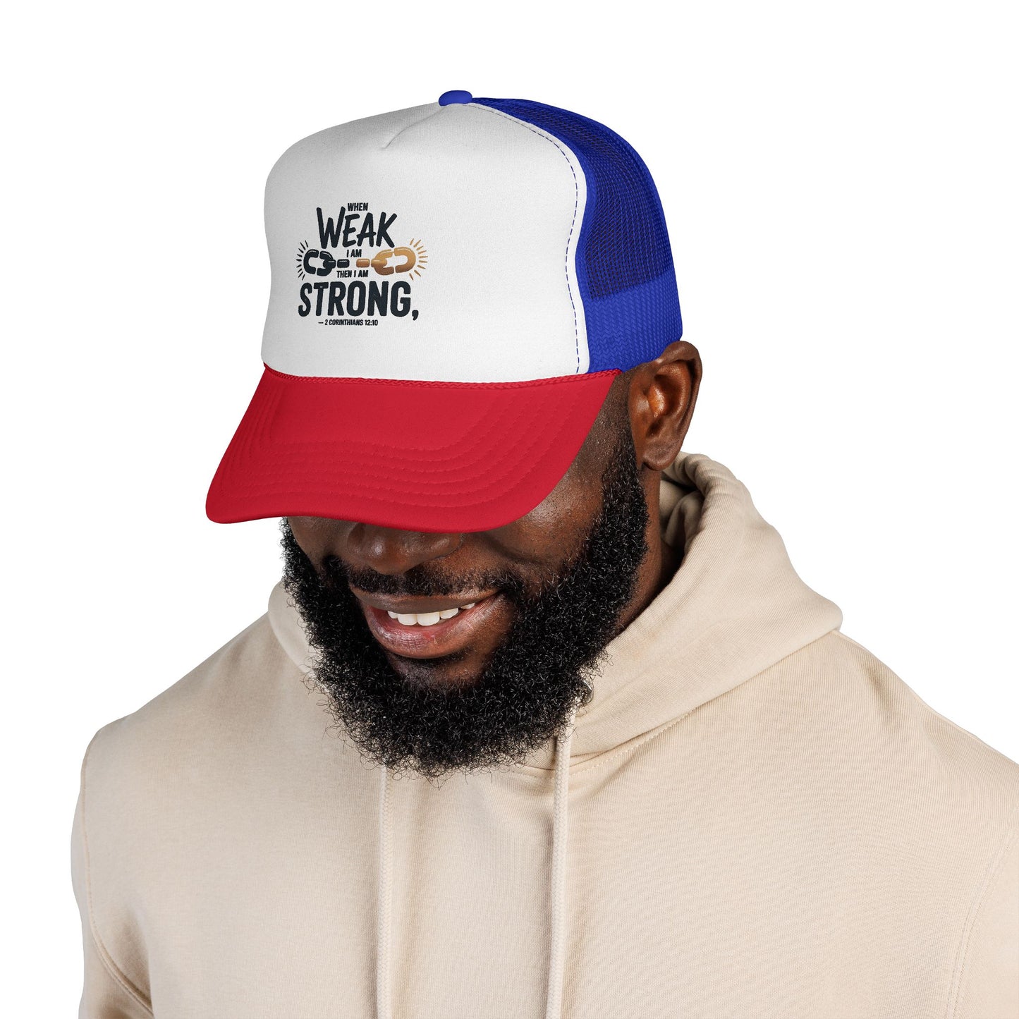 Empowering Trucker Cap - 'From Weak to Strong' Statement Hat