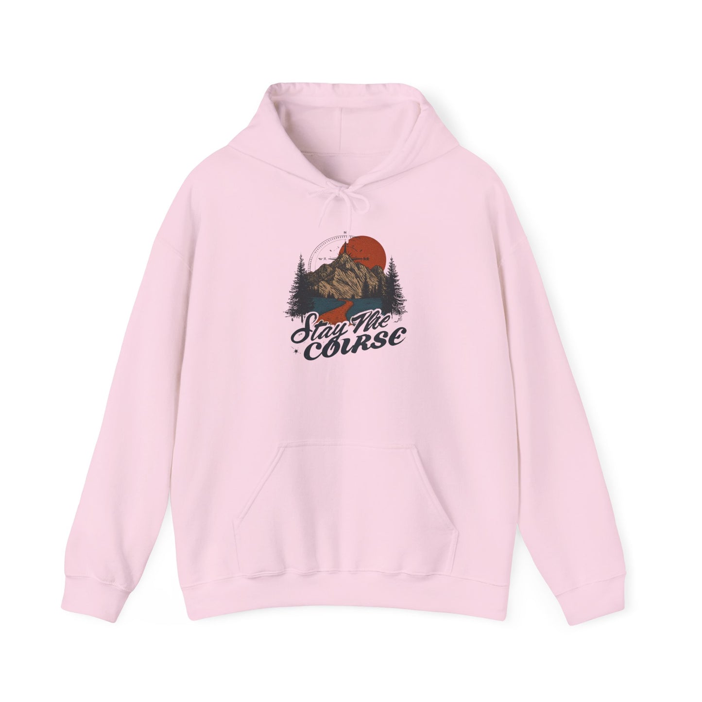 Stay The Course Unisex Hooded Sweatshirt - Cozy Outdoorsy Apparel