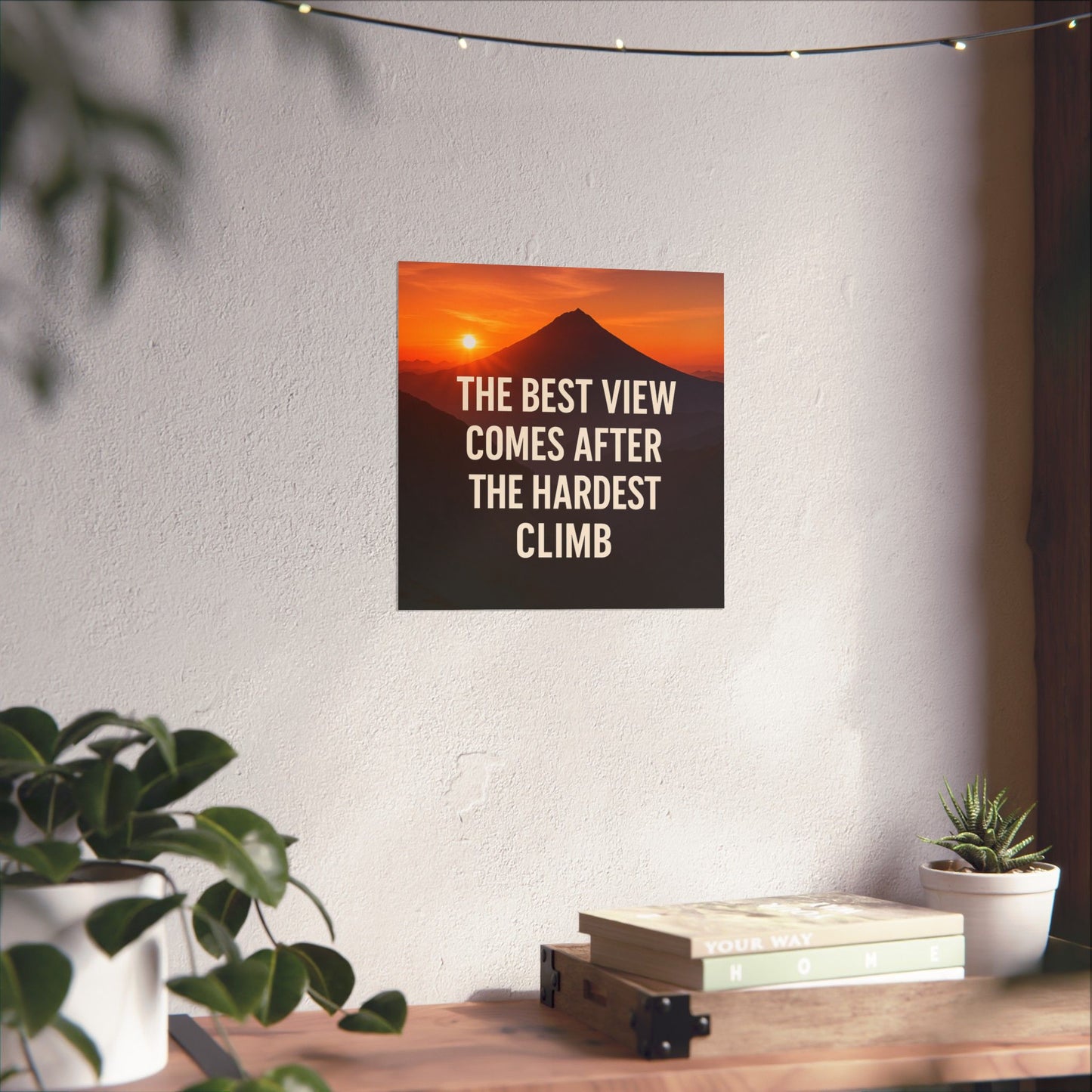 Inspirational Matte Vertical Poster: 'The Best View Comes After The Hardest Climb'