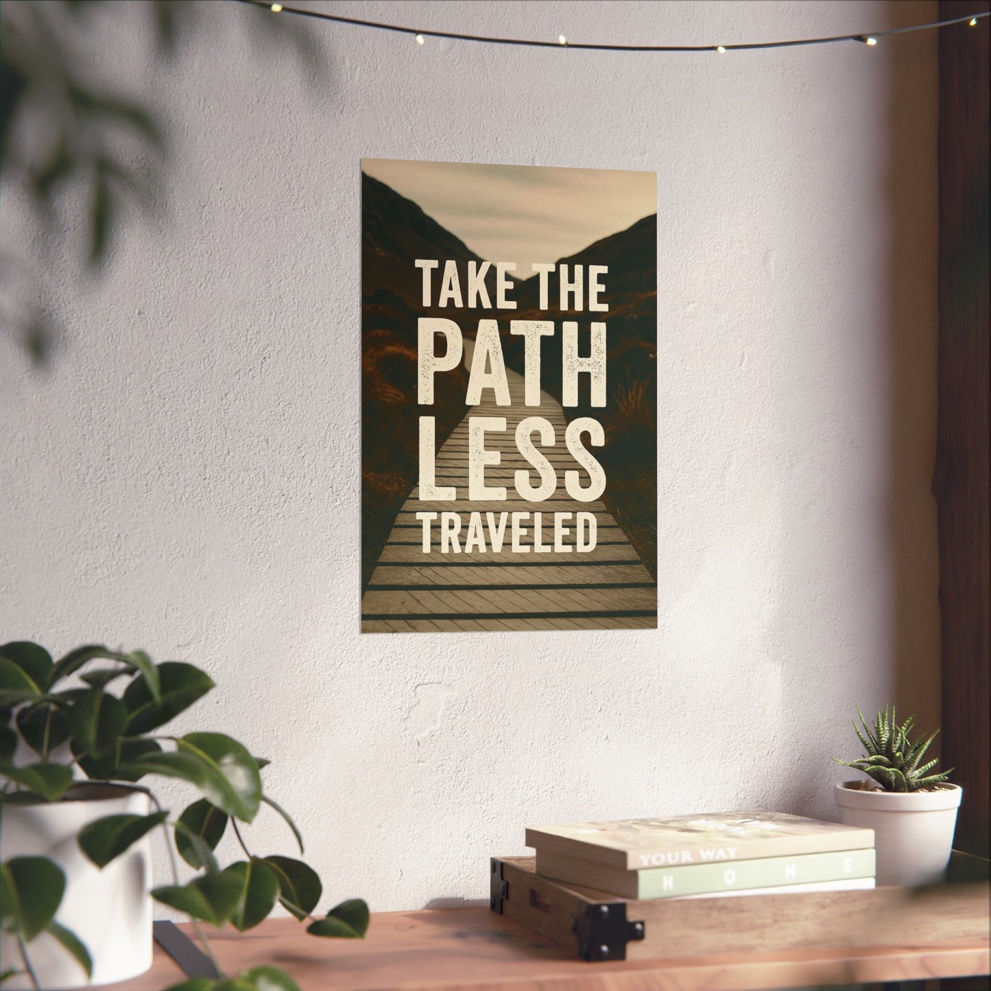 Adventure-Inspiring Matte Vertical Posters - 'Take the Path Less Traveled'