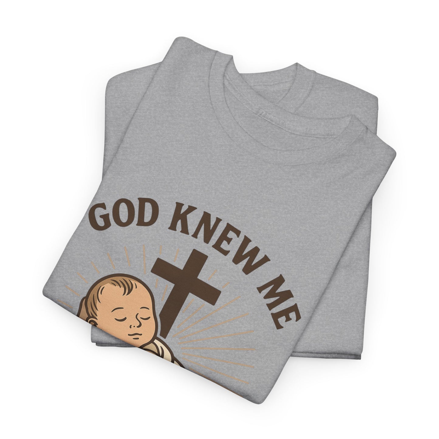 God Knew Me Unisex Heavy Cotton Tee Psalm 139:16