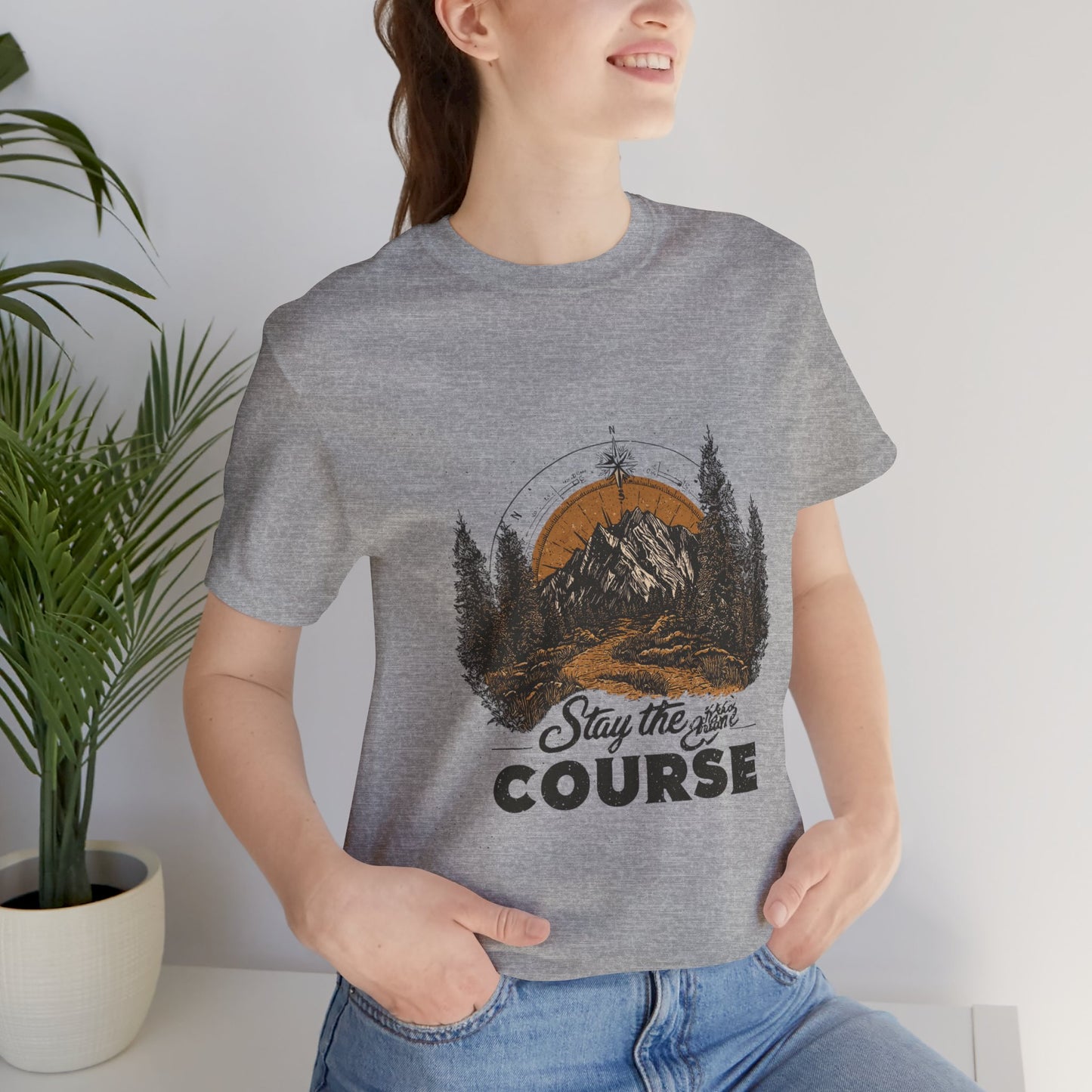 Stay the Course Mountain Tee - Unisex Jersey Short Sleeve Shirt