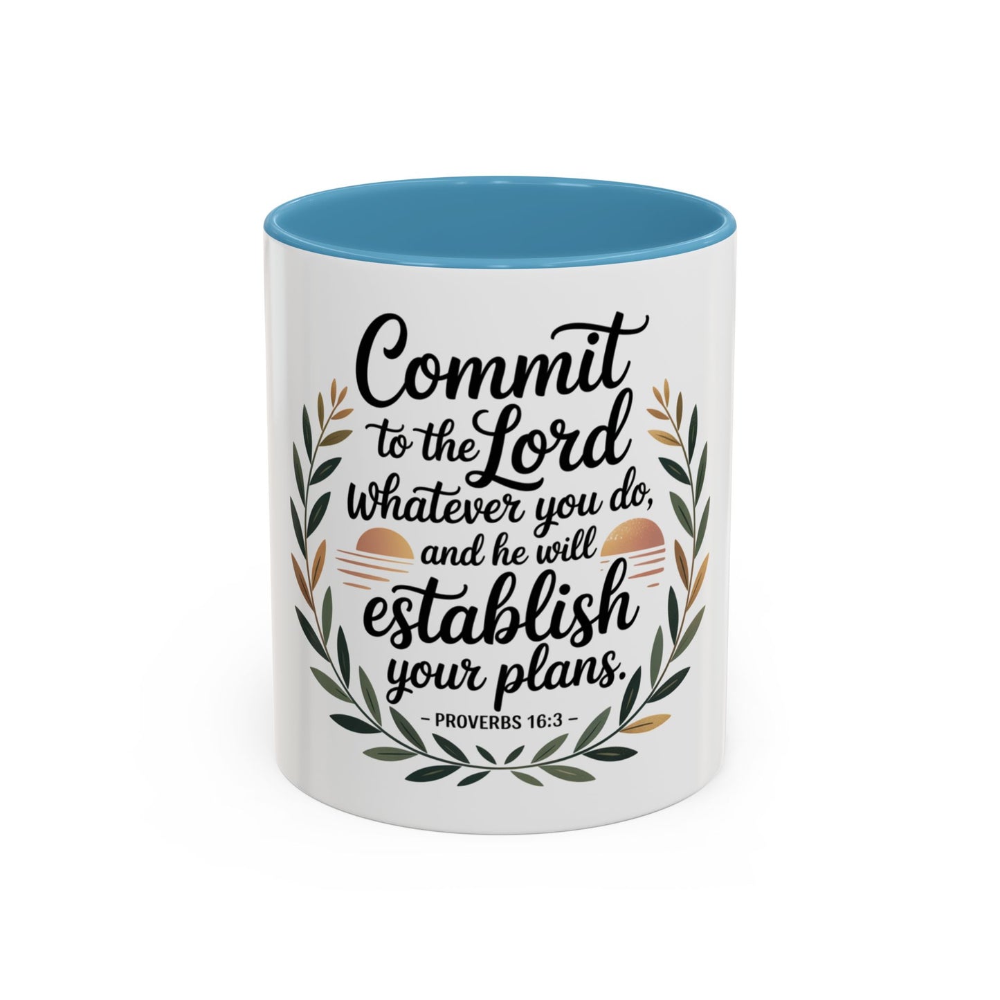Inspirational Coffee Mug - 'Commit to the Lord' - 11 & 15 oz