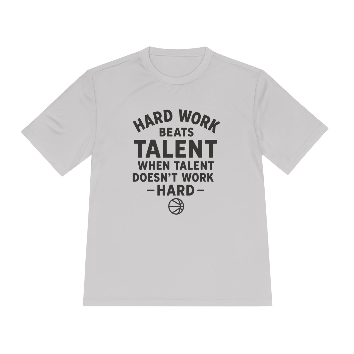 Motivational Sports Tee - "Hard Work Beats Talent"