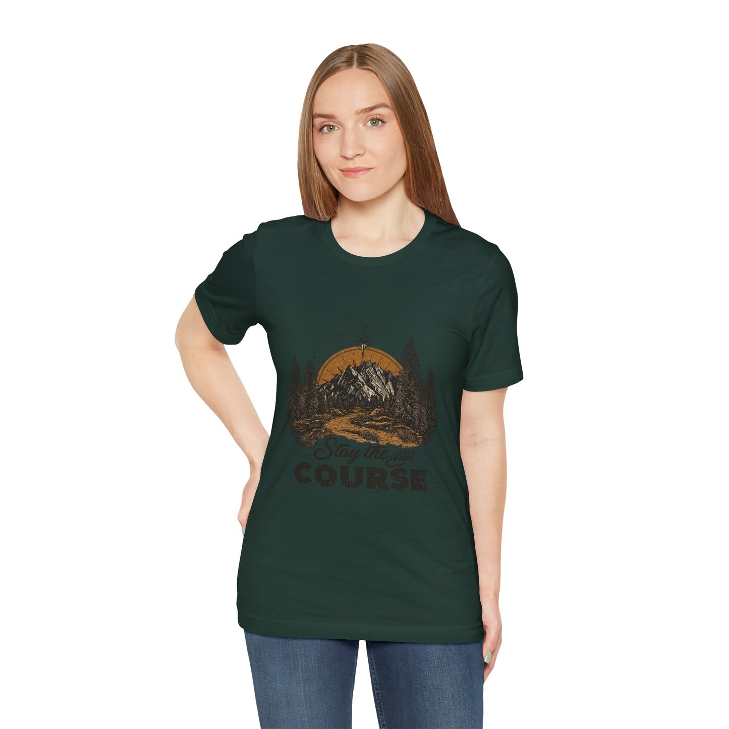 Stay the Course Mountain Tee - Unisex Jersey Short Sleeve Shirt