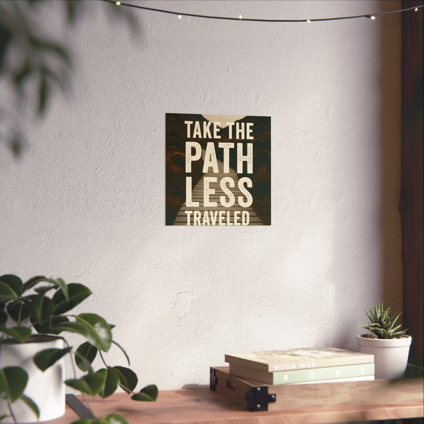 Adventure-Inspiring Matte Vertical Posters - 'Take the Path Less Traveled'