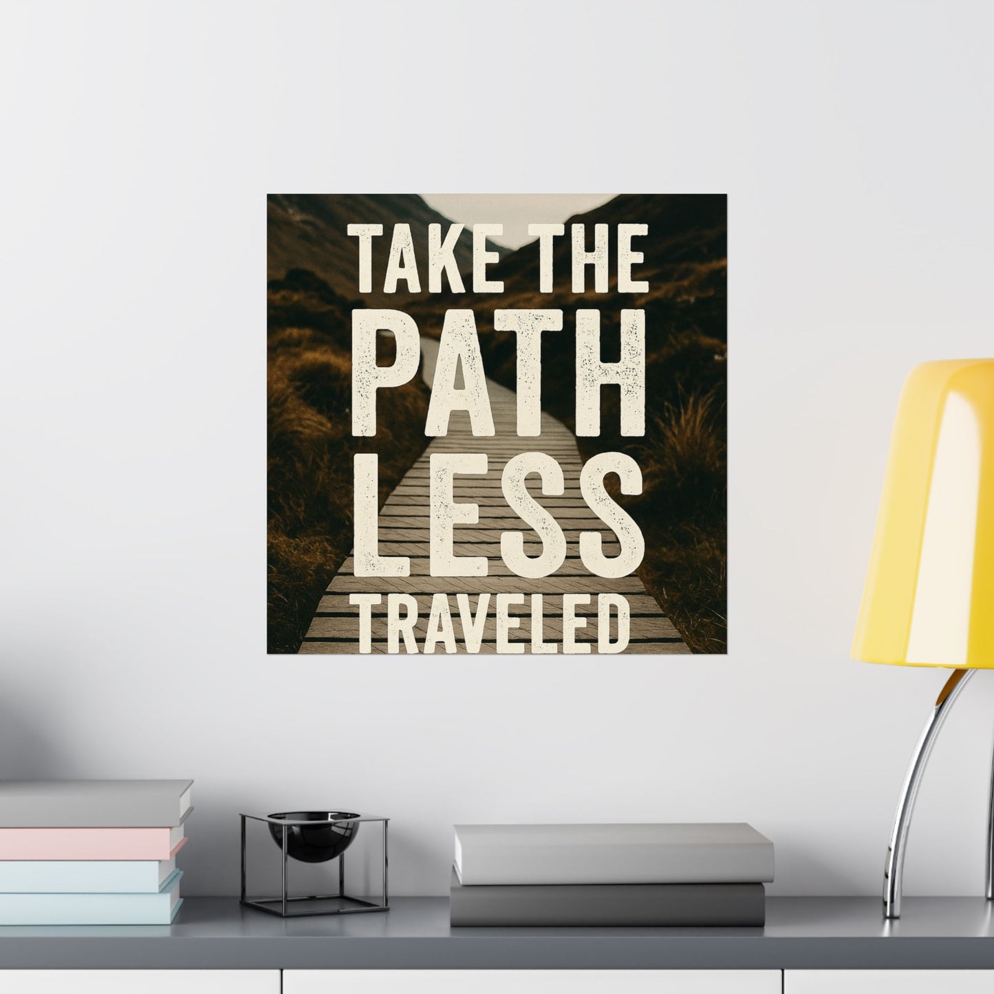 Adventure-Inspiring Matte Vertical Posters - 'Take the Path Less Traveled'
