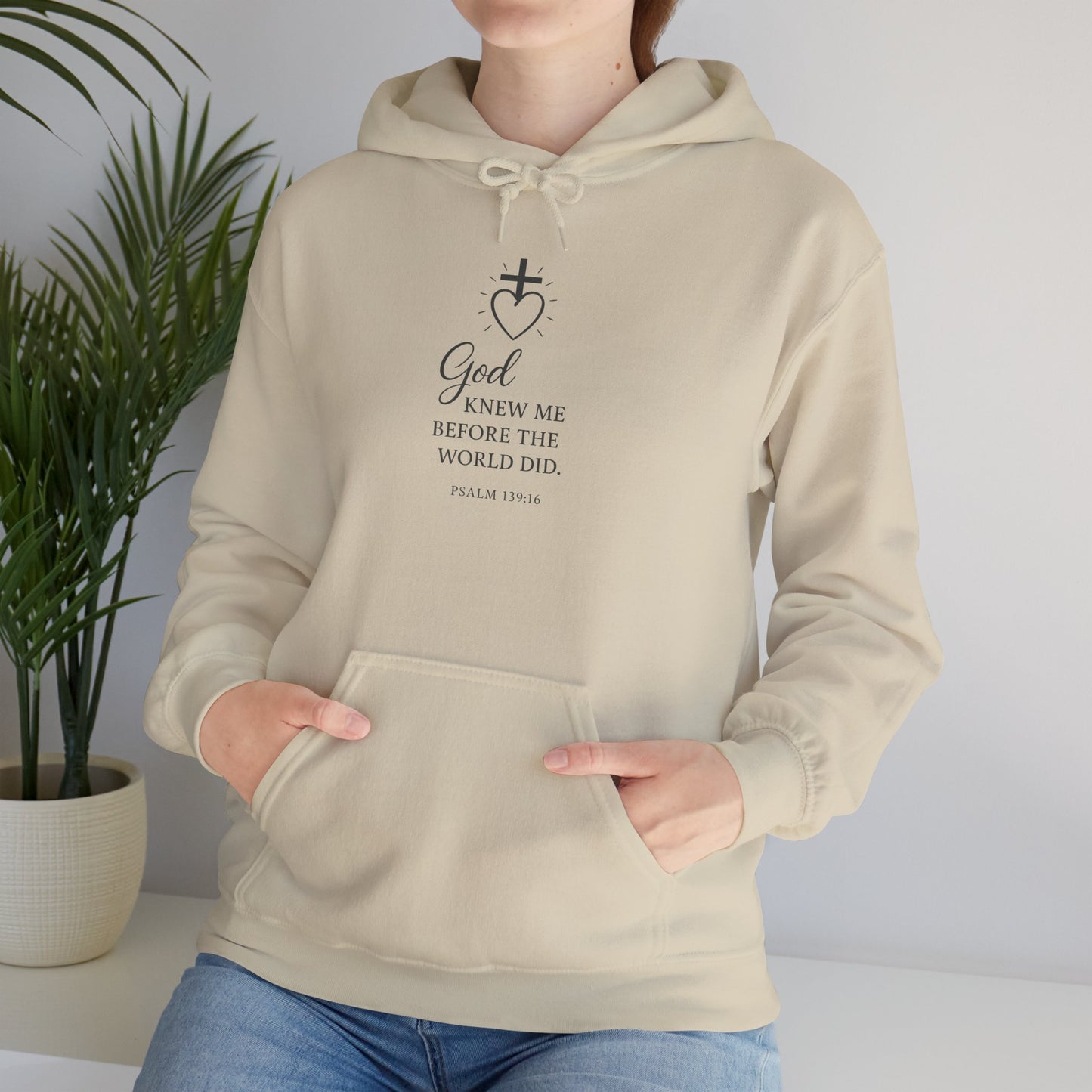 Faith-Inspired Unisex Hoodie with Inspirational Quote Psalm 139:16