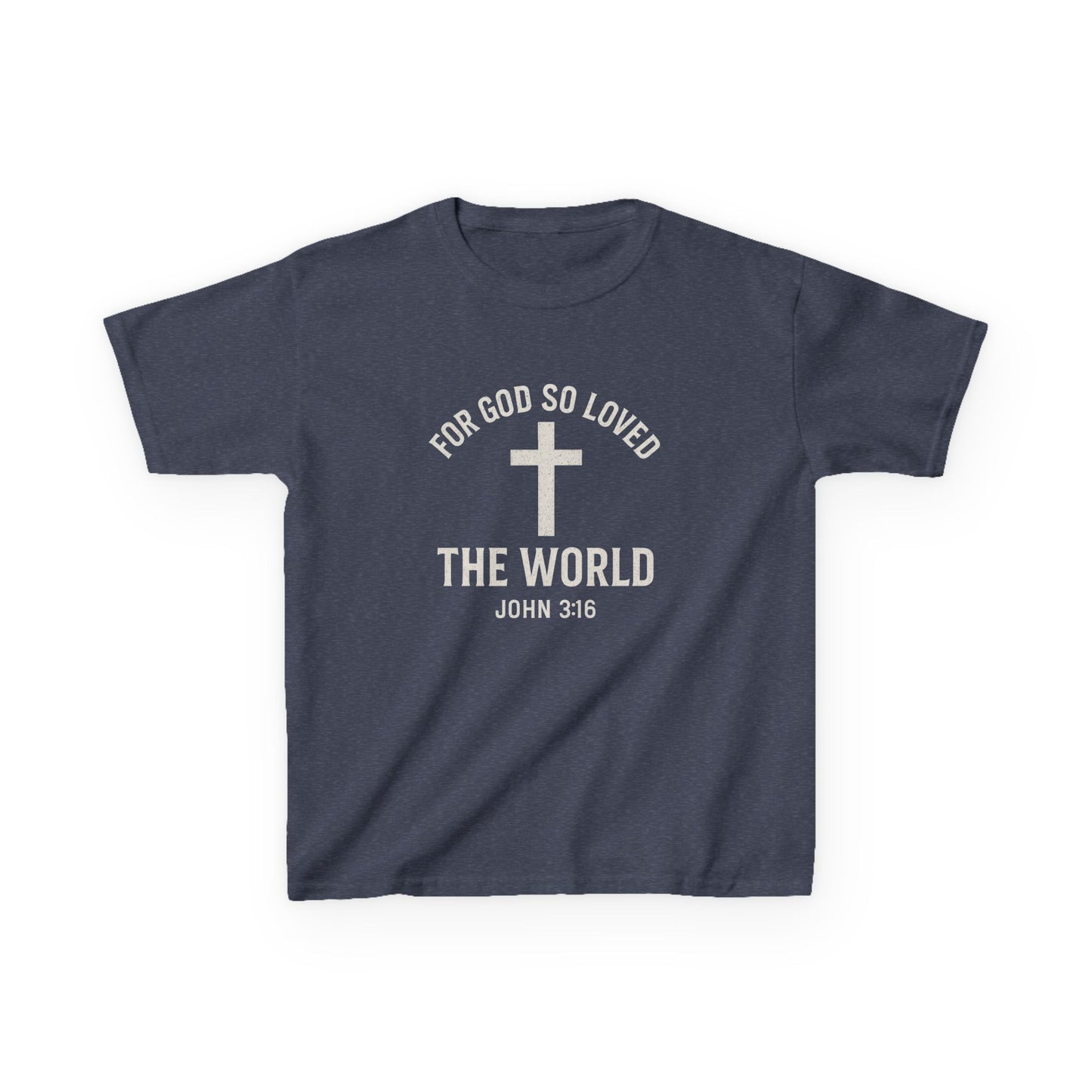 Faith-Inspired Kids Tee - "For God So Loved The World"