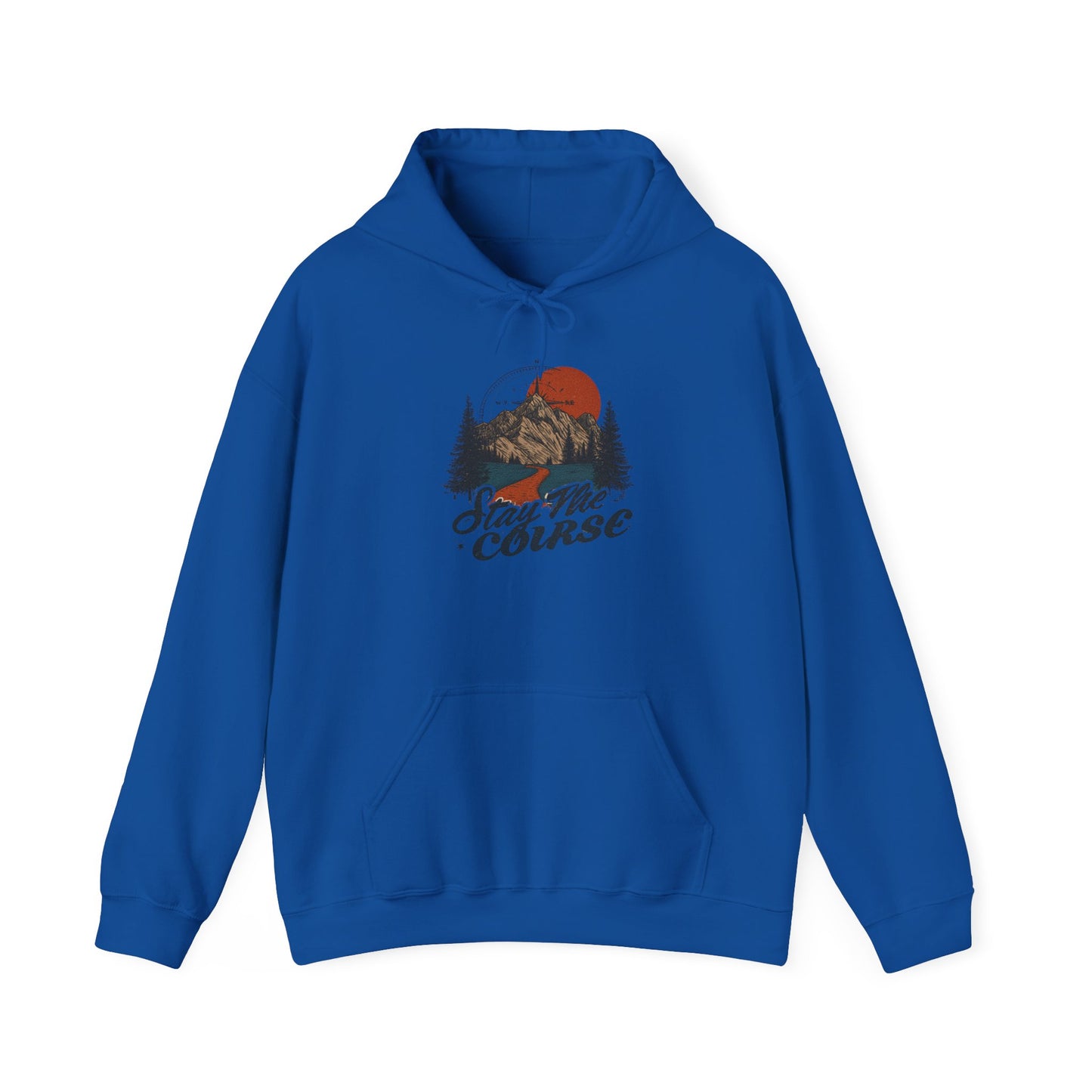 Stay The Course Unisex Hooded Sweatshirt - Cozy Outdoorsy Apparel