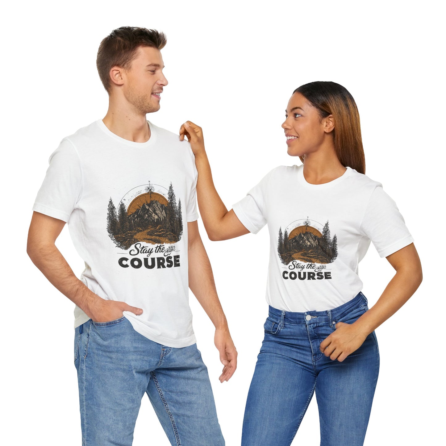 Stay the Course Mountain Tee - Unisex Jersey Short Sleeve Shirt