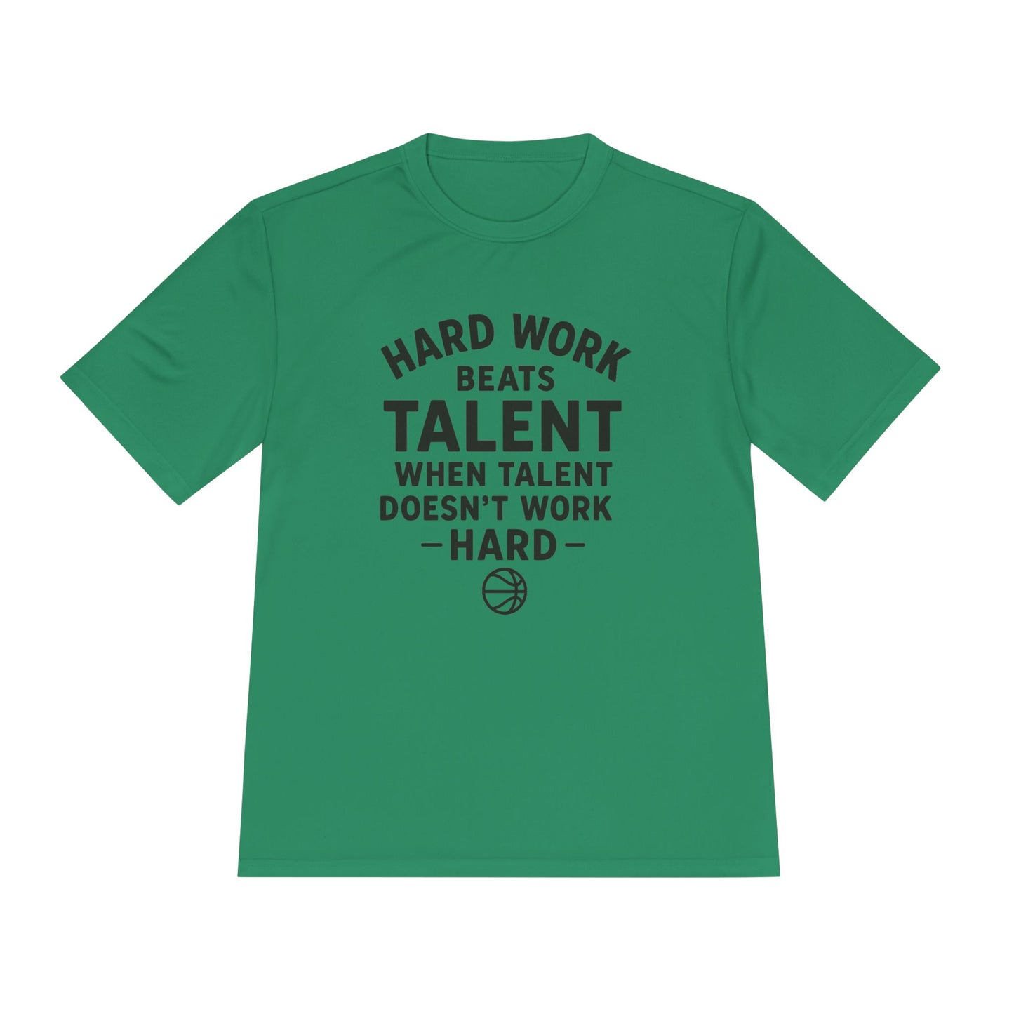 Motivational Sports Tee - "Hard Work Beats Talent"
