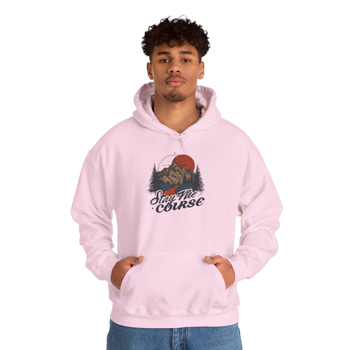 Stay The Course Unisex Hooded Sweatshirt - Cozy Outdoorsy Apparel
