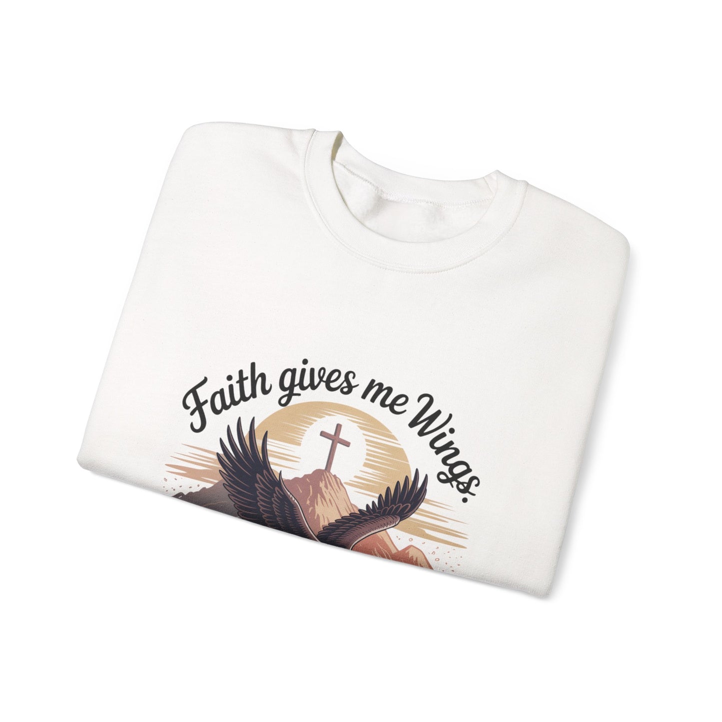 Faith-Inspired Crewneck Sweatshirt - Trust in the Lord Design Isaiah 40:31