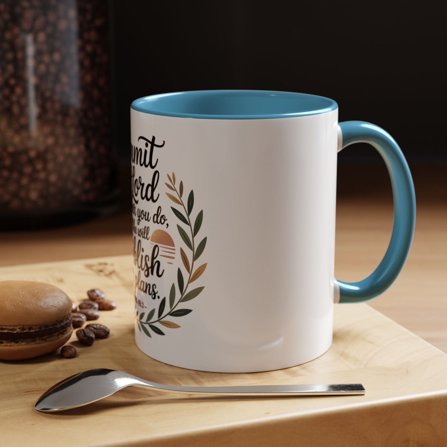 Inspirational Coffee Mug - 'Commit to the Lord' - 11 & 15 oz