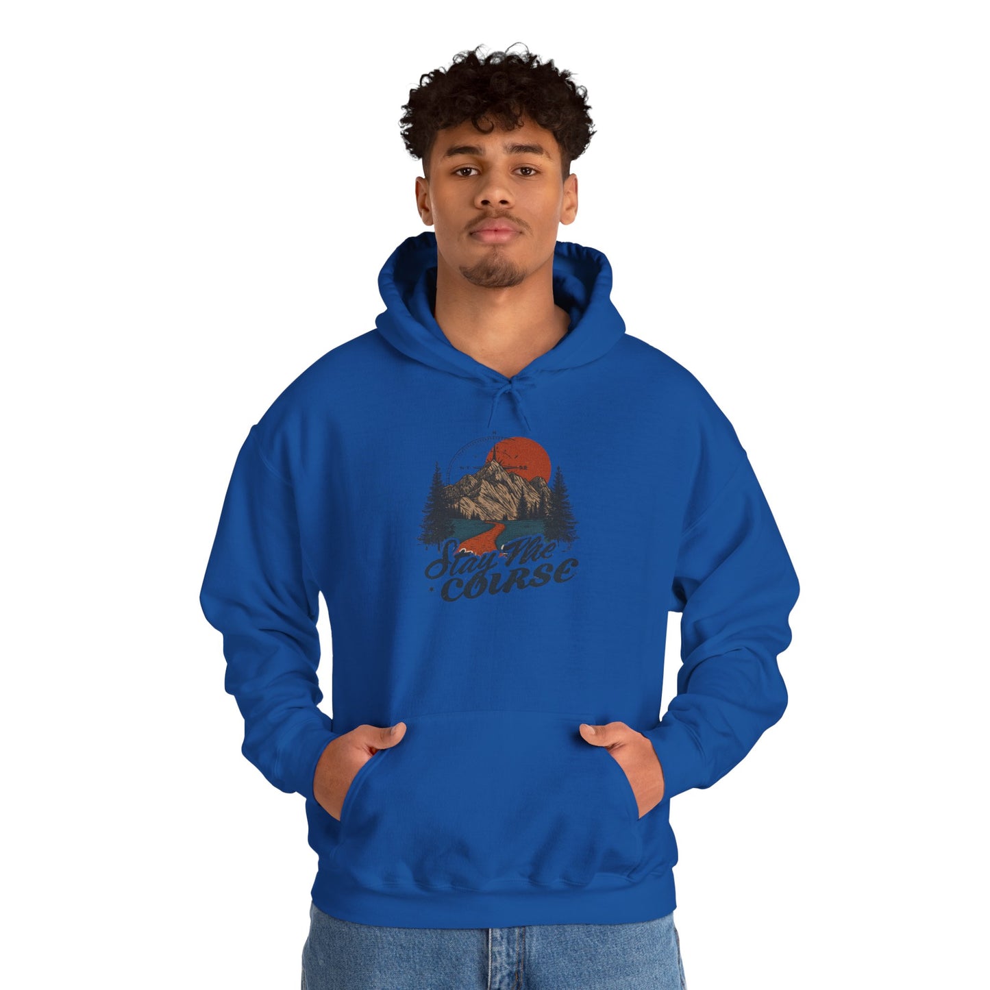 Stay The Course Unisex Hooded Sweatshirt - Cozy Outdoorsy Apparel
