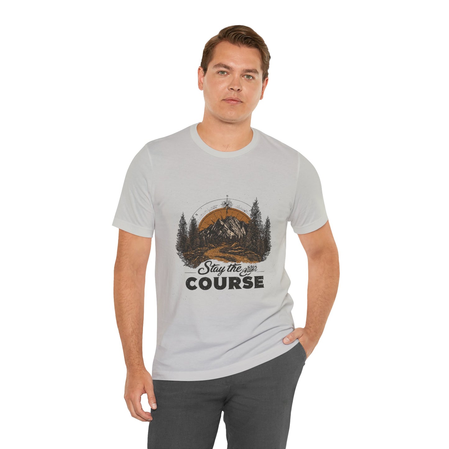 Stay the Course Mountain Tee - Unisex Jersey Short Sleeve Shirt