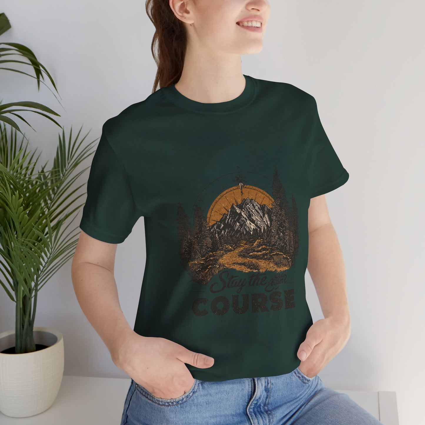 Stay the Course Mountain Tee - Unisex Jersey Short Sleeve Shirt
