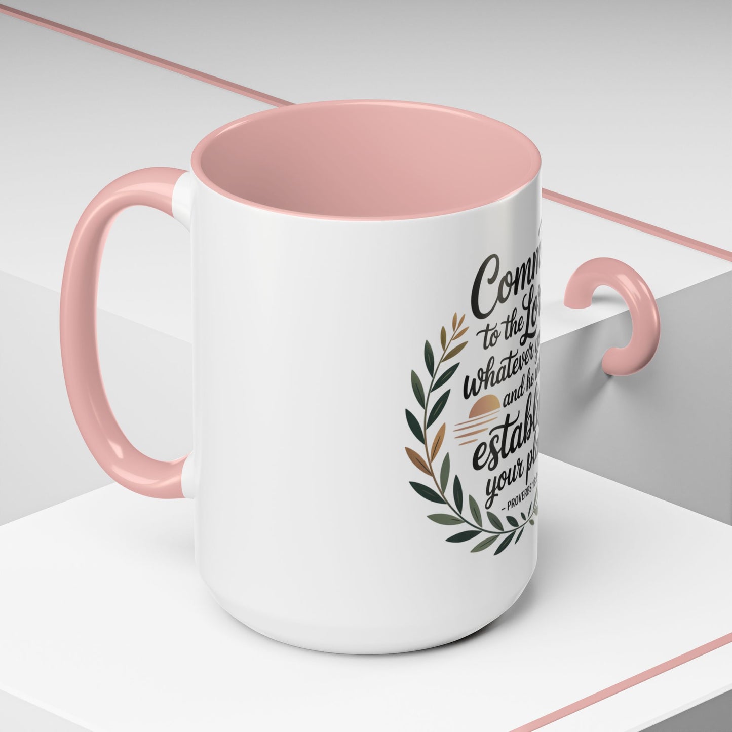 Inspirational Coffee Mug - 'Commit to the Lord' - 11 & 15 oz