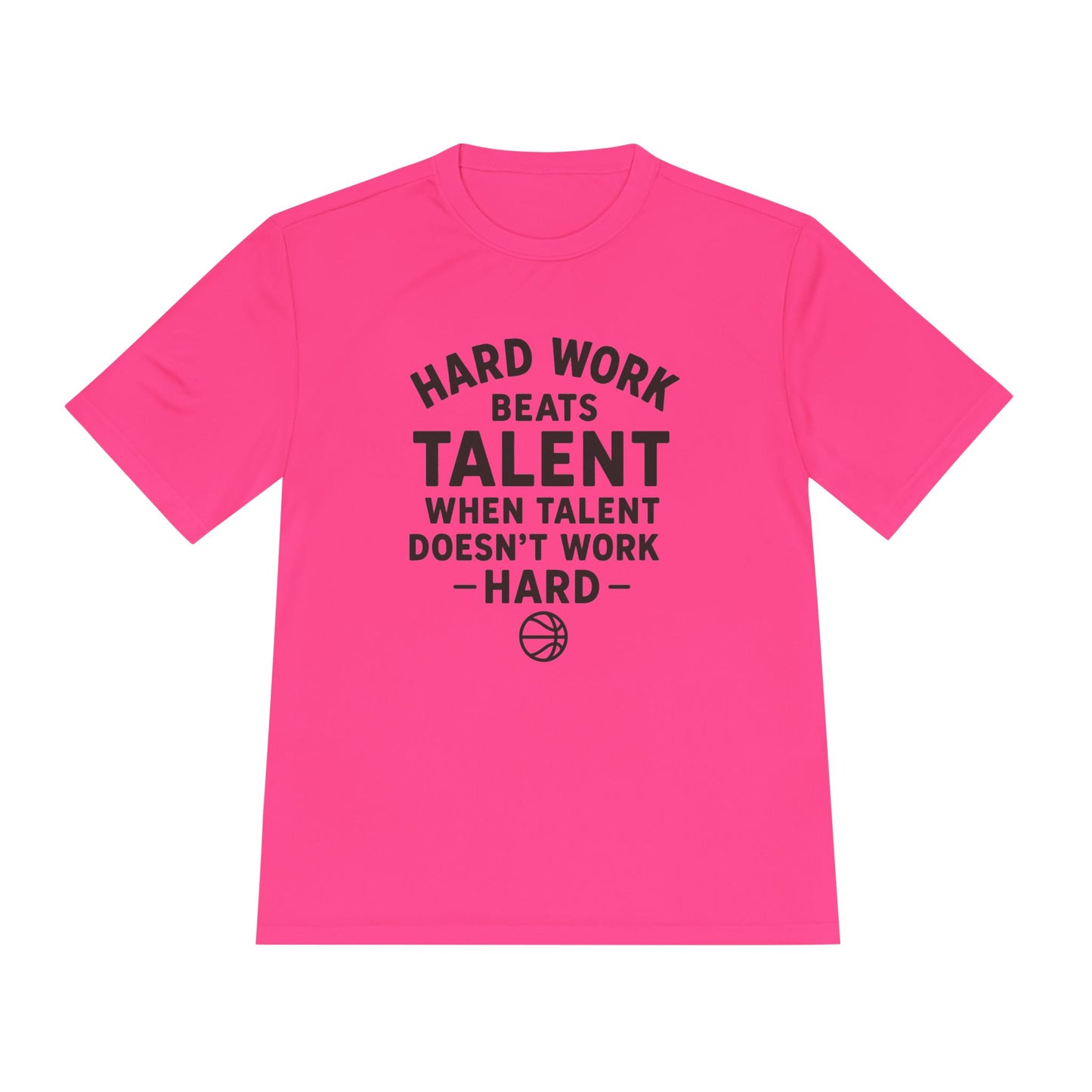 Motivational Sports Tee - "Hard Work Beats Talent"