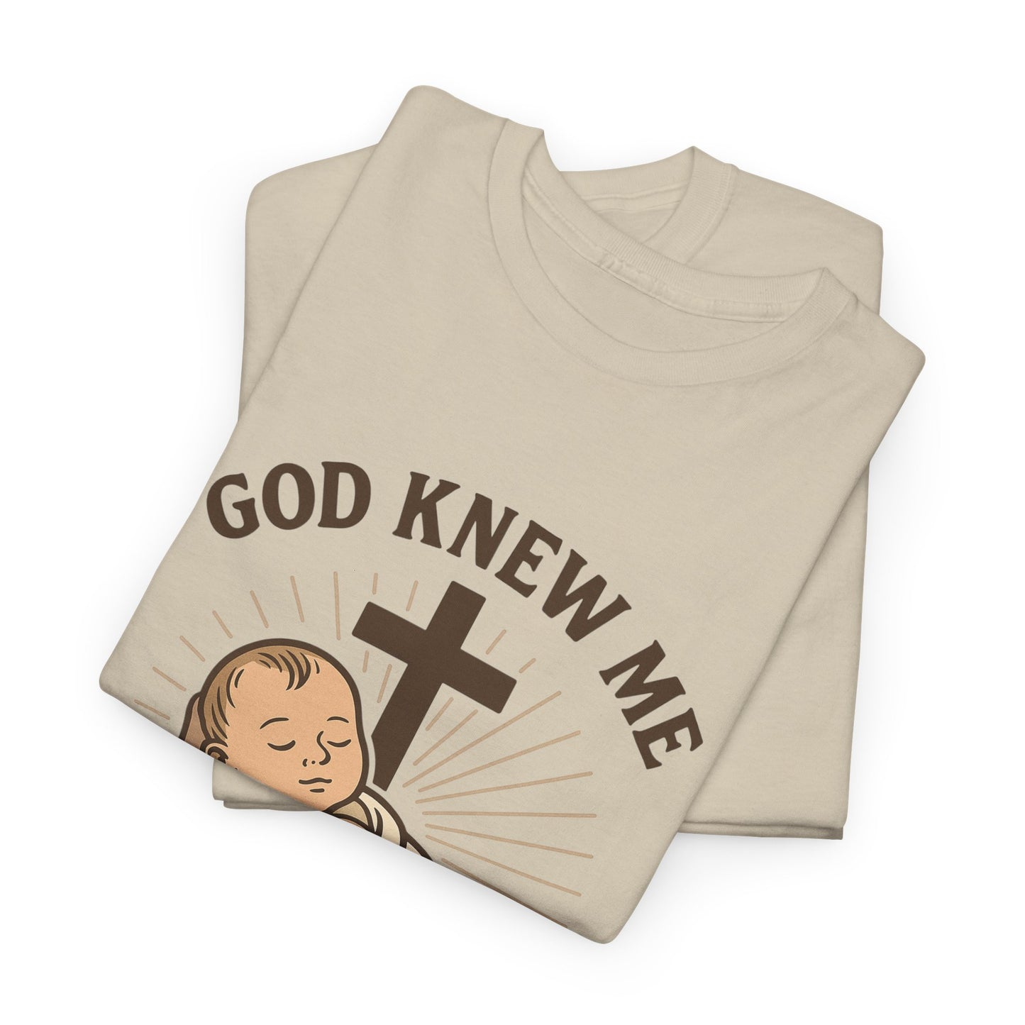 God Knew Me Unisex Heavy Cotton Tee Psalm 139:16