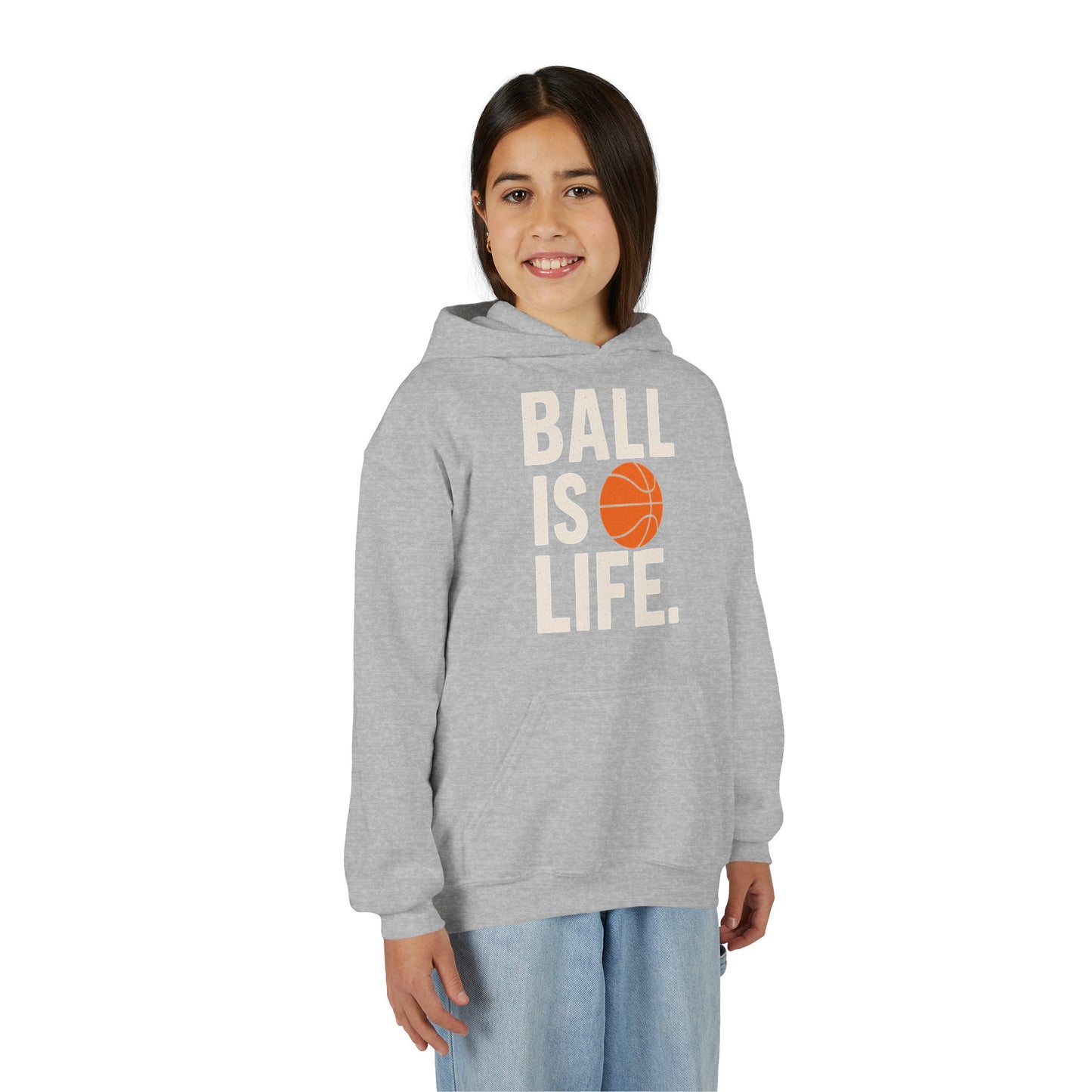 Basketball Youth Hoodie - "Ball Is Life"
