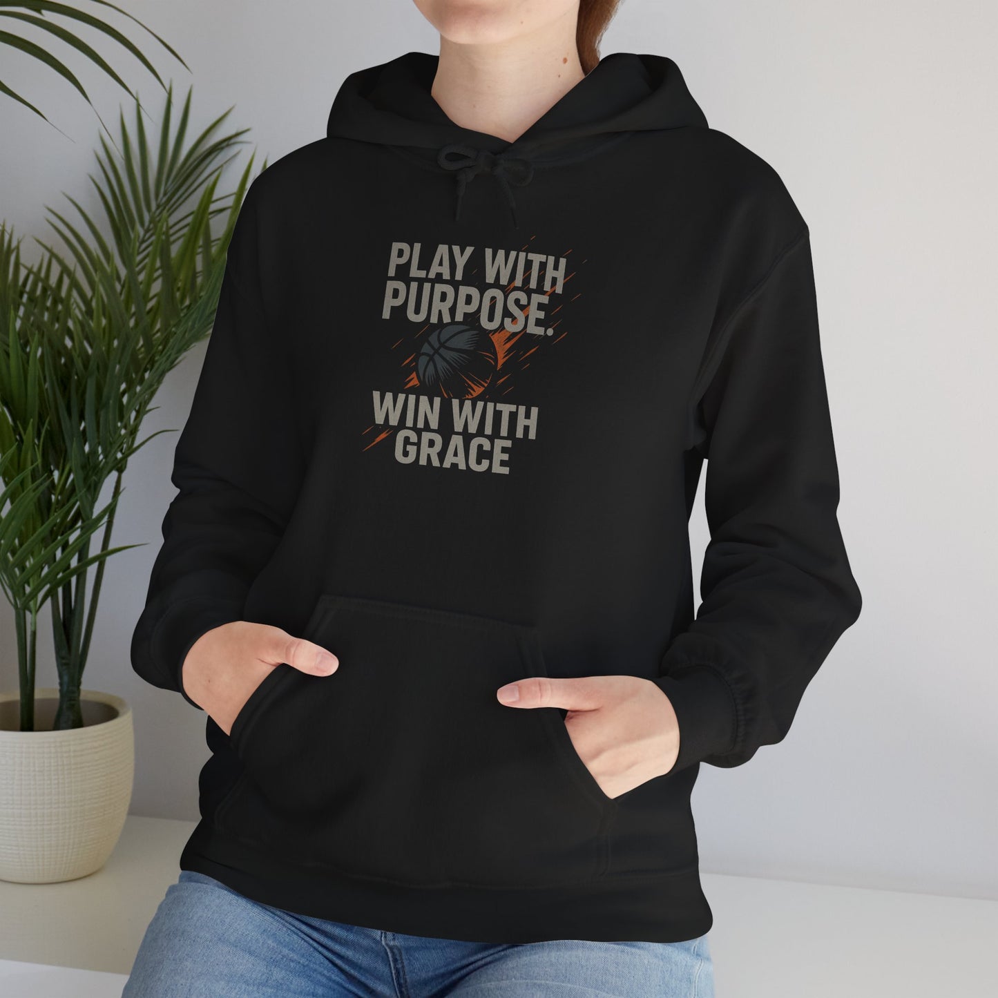 Inspirational Unisex Hoodie - 'Play with Purpose. Win with Grace'