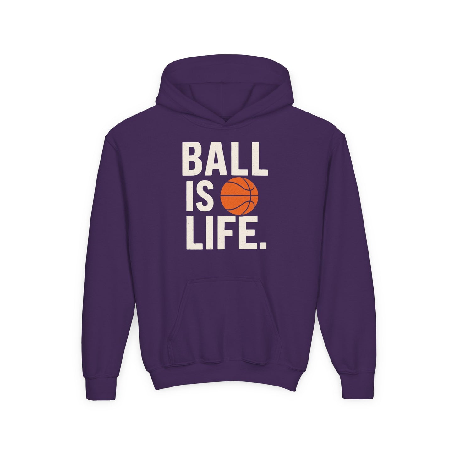 Basketball Youth Hoodie - "Ball Is Life"