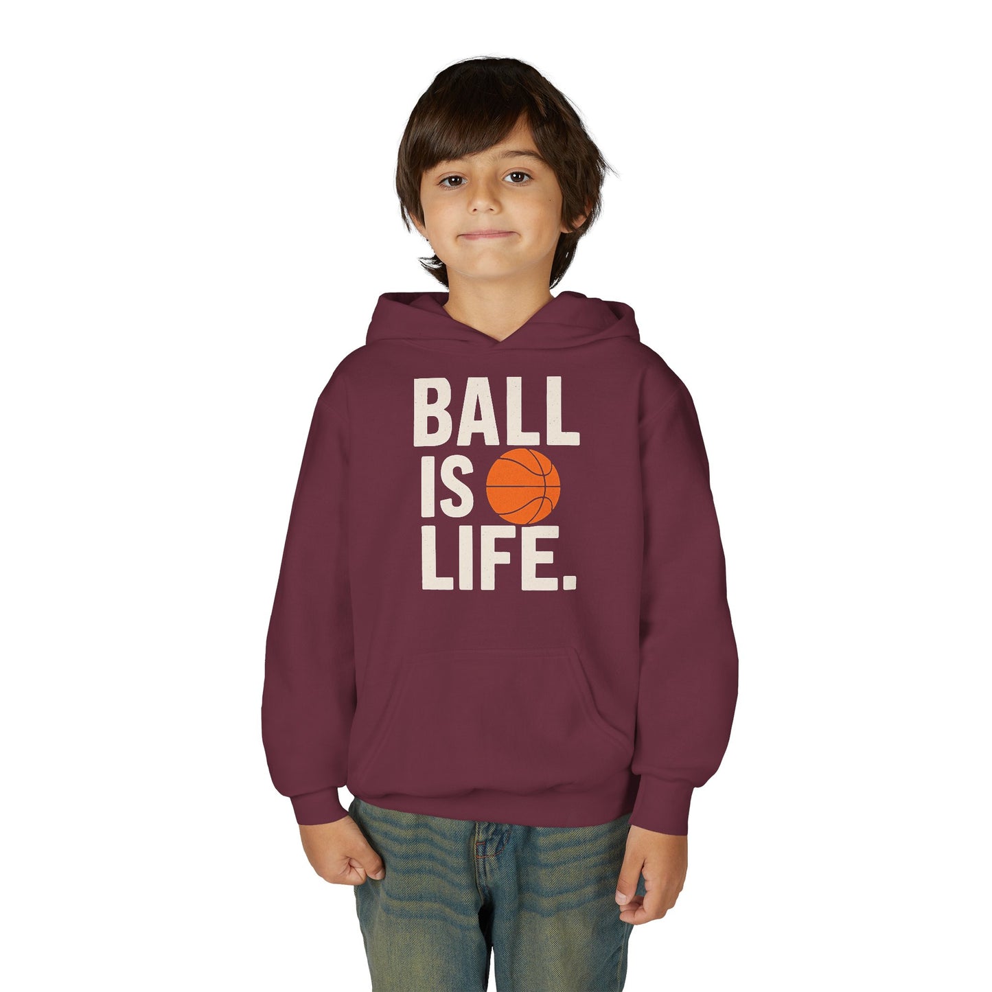 Basketball Youth Hoodie - "Ball Is Life"