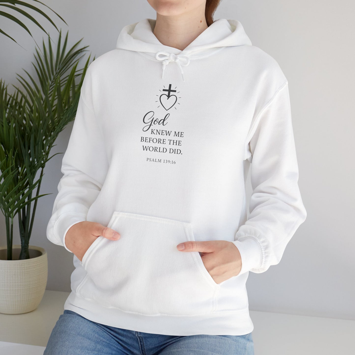 Faith-Inspired Unisex Hoodie with Inspirational Quote Psalm 139:16