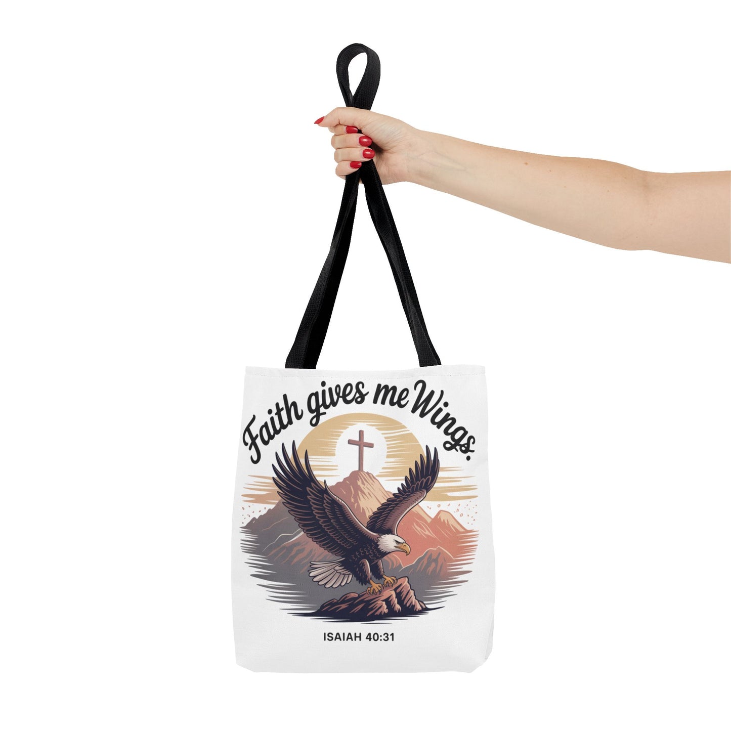 Faith-Inspired Tote Bag: Wings & Infinite Blessings