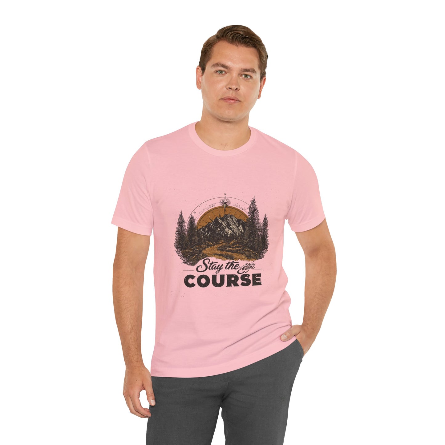 Stay the Course Mountain Tee - Unisex Jersey Short Sleeve Shirt