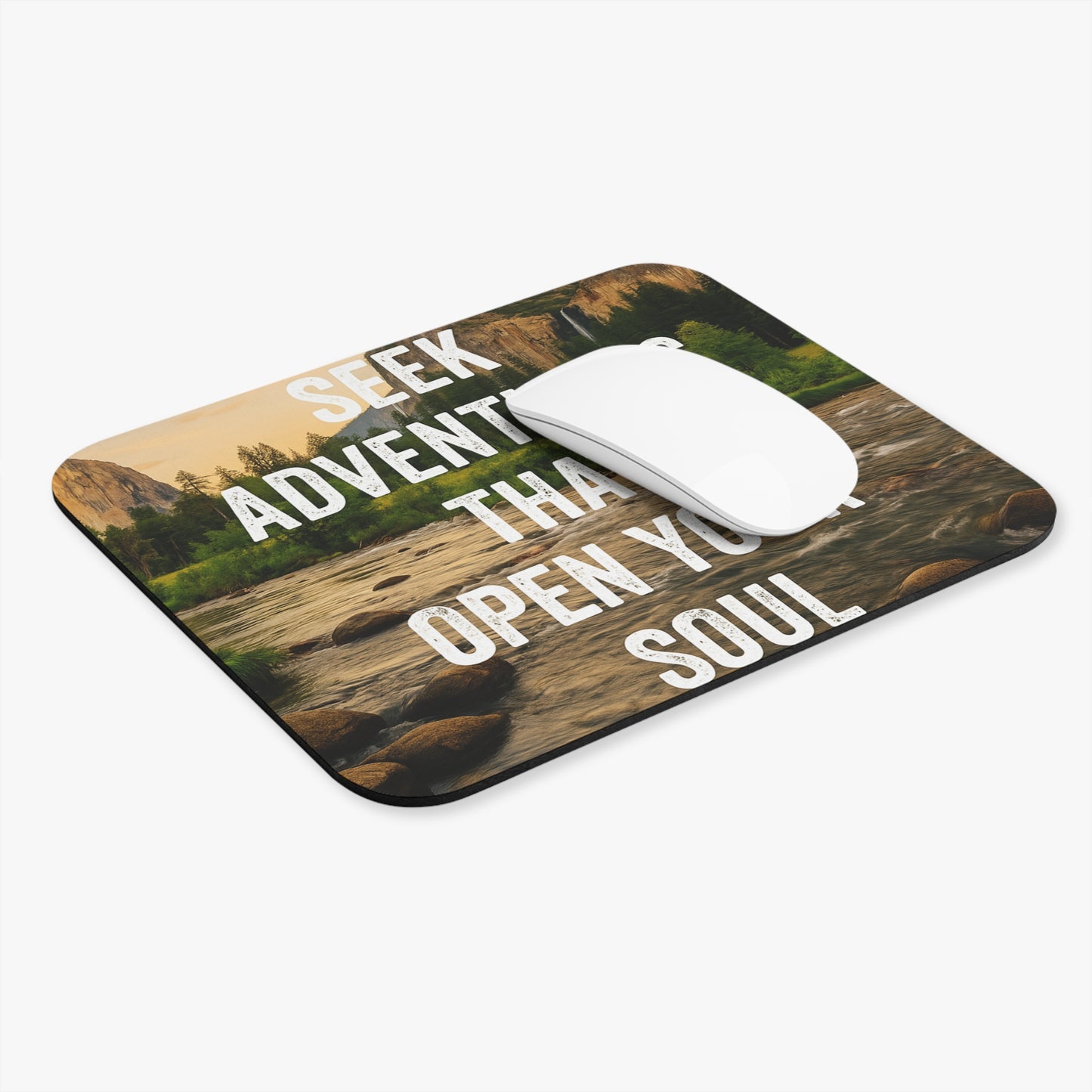 Adventure-Inspired Mouse Pad - "Seek Adventures That Open Your Soul"