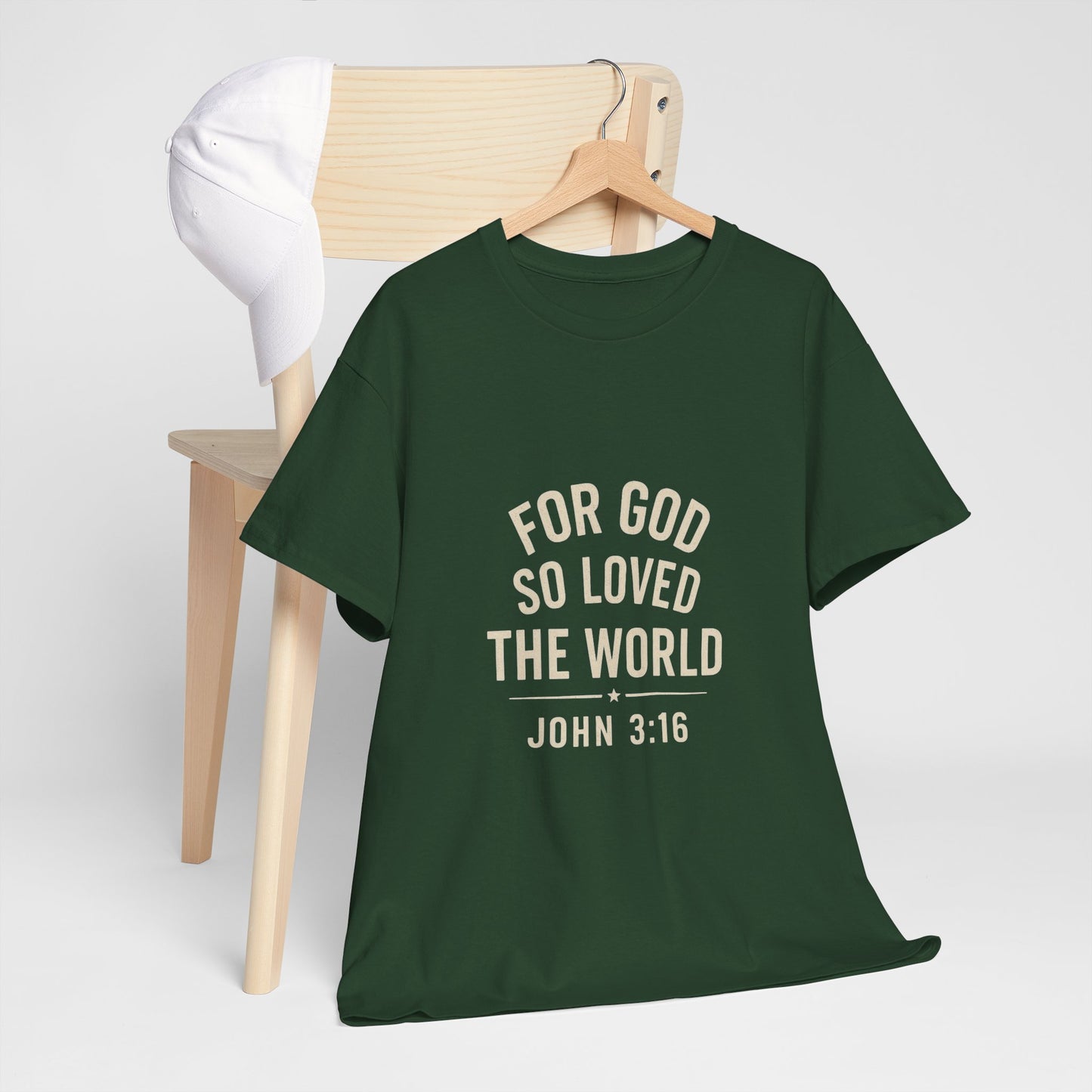 John 3:16 Inspirational Unisex Heavy Cotton Tee
