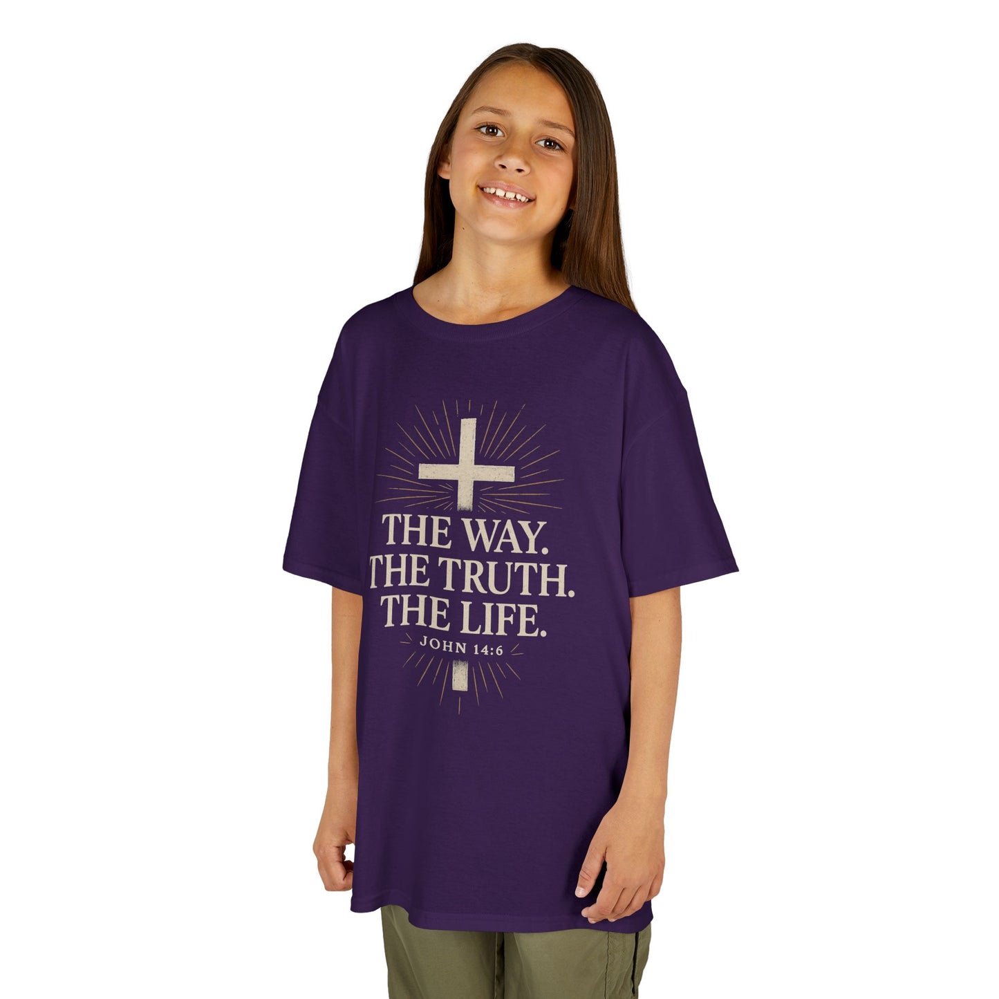 Kids Christian Faith Tee - "The Way, The Truth, The Life"
