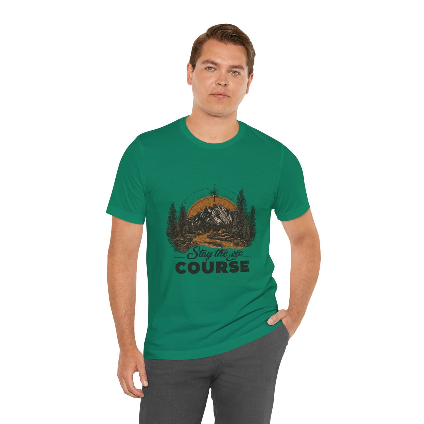 Stay the Course Mountain Tee - Unisex Jersey Short Sleeve Shirt