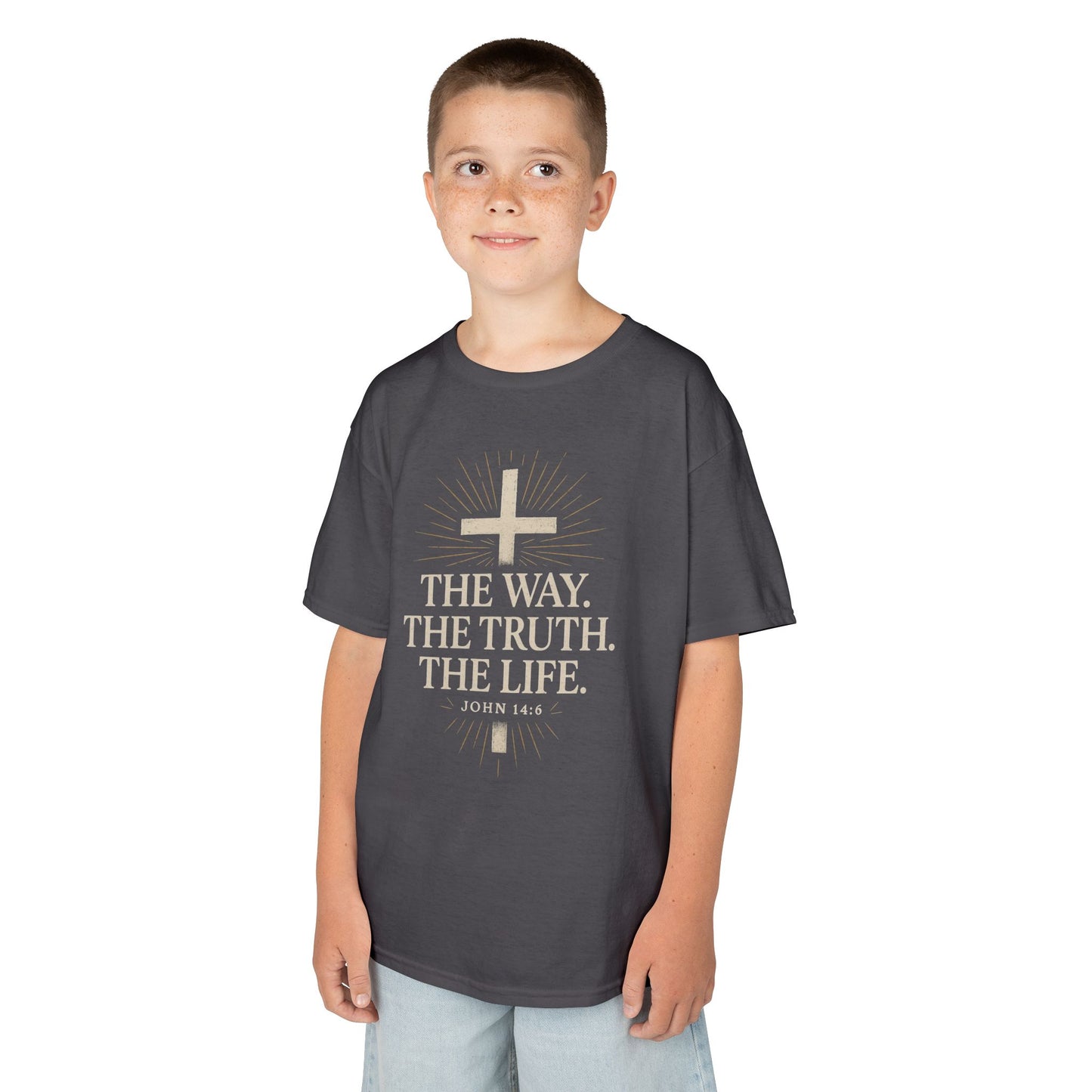 Kids Christian Faith Tee - "The Way, The Truth, The Life"