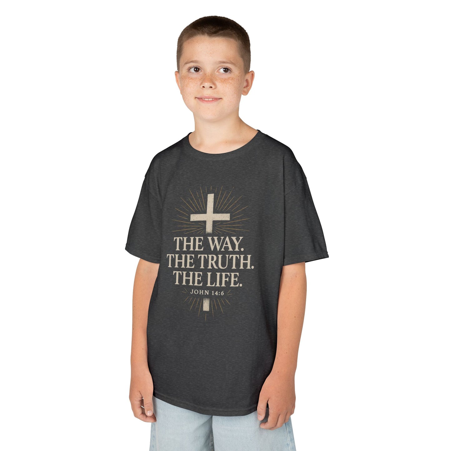 Kids Christian Faith Tee - "The Way, The Truth, The Life"